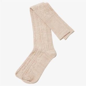 NWT Pudus Over The Knee Sweater Socks Off-White Ecru Oatmeal fits shoe sz 6-10